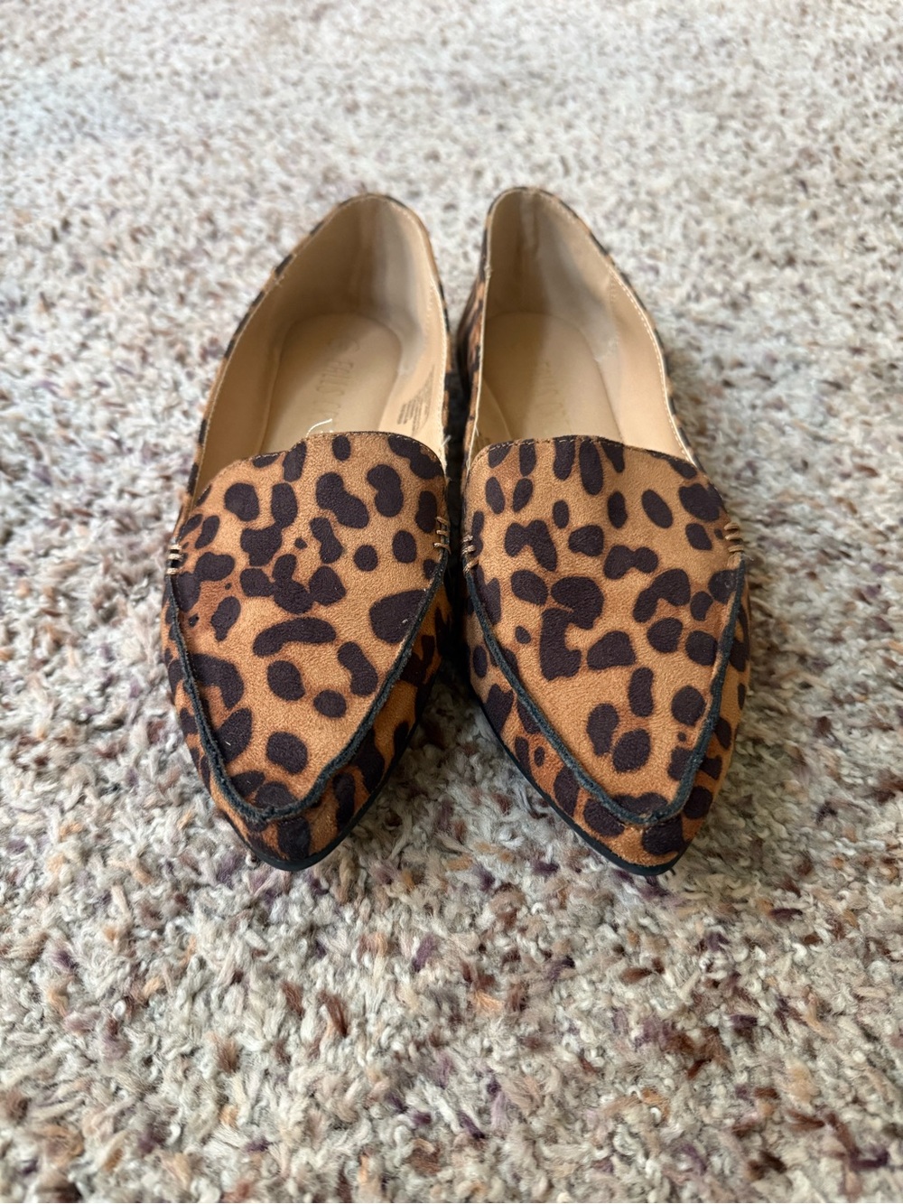 Falls Creek Leopard Print Pointed Loafers - Brown & Black